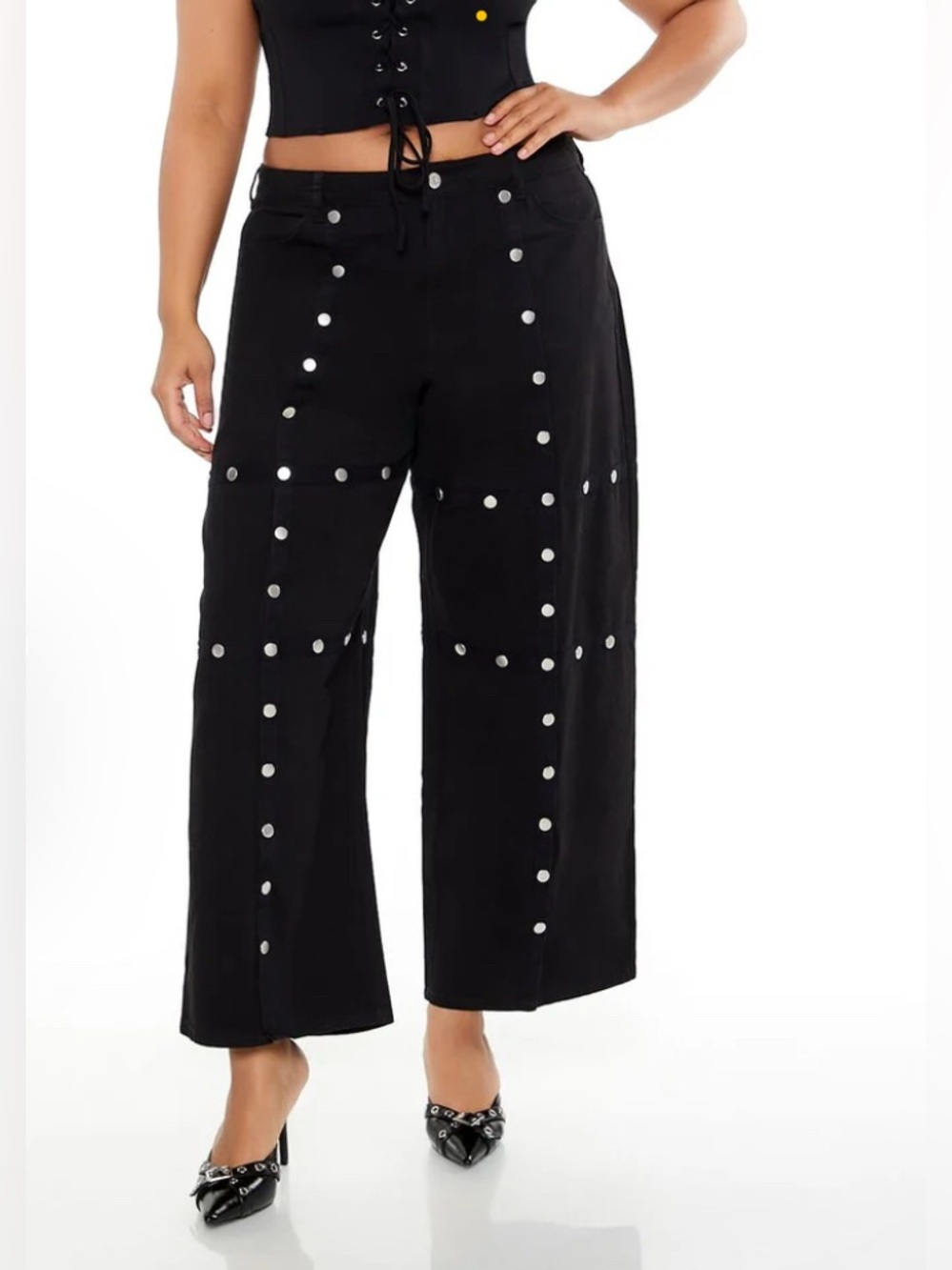 Forever 21 Studded High-Rise Pants (Size S).